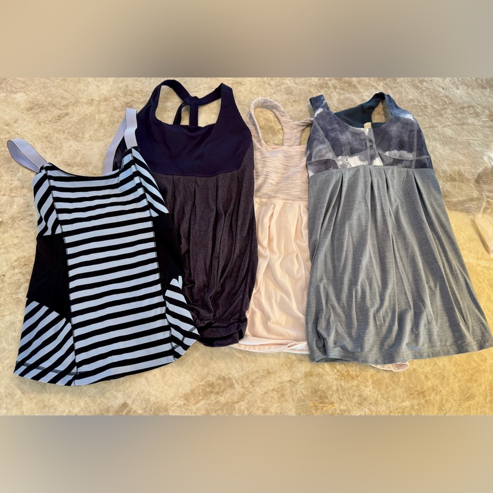 Lot of 4 Lululemon Tank Tops size 8/10